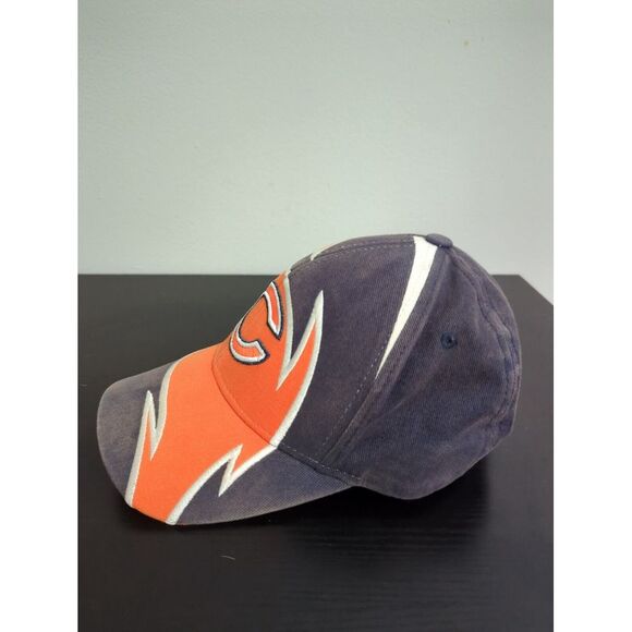 90's Vintage Chicago Bears‎ Reebok Shark Tooth Hat NFL Adjustable Unique Pattern - Picture 4 of 6